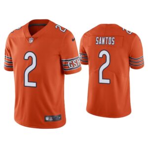 Men Chicago Bears Cairo Santos Vapor Limited Orange Jersey