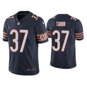 Men Chicago Bears Teez Tabor Vapor Limited Navy Jersey