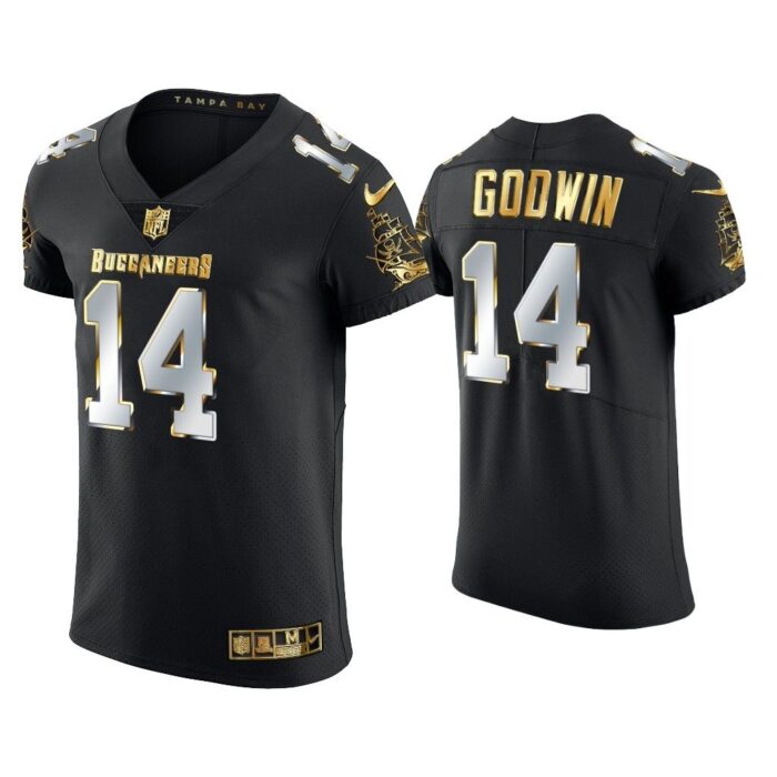 Men Chris Godwin Tampa Bay Buccaneers Black Golden Edition Elite Jersey