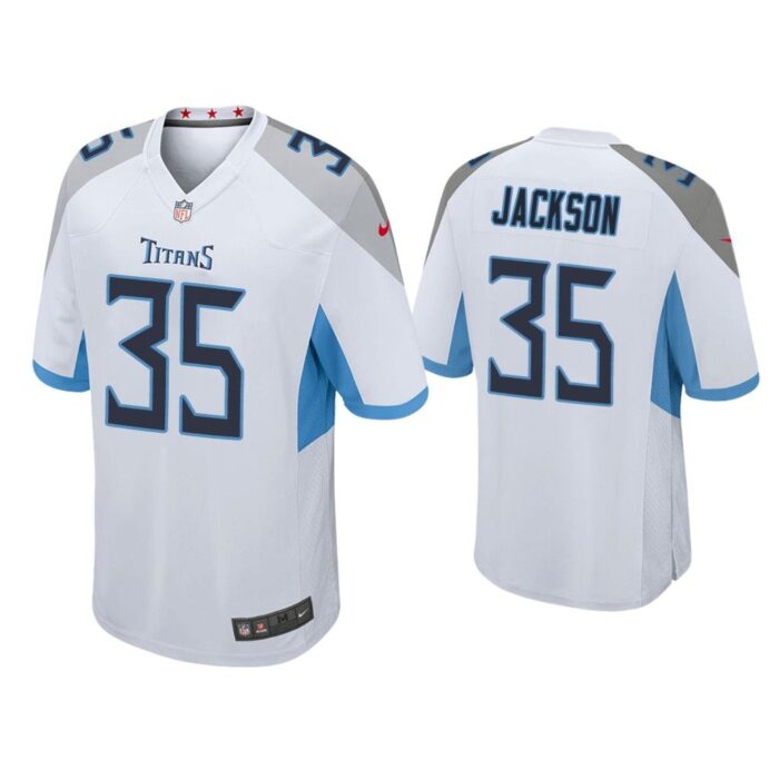 Men Chris Jackson Tennessee Titans White Game Jersey