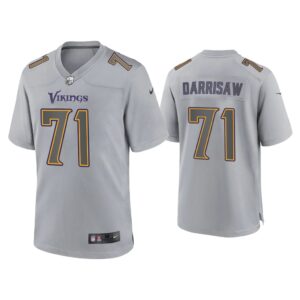 Men Christian Darrisaw Minnesota Vikings Gray Atmosphere Fashion Game Jersey