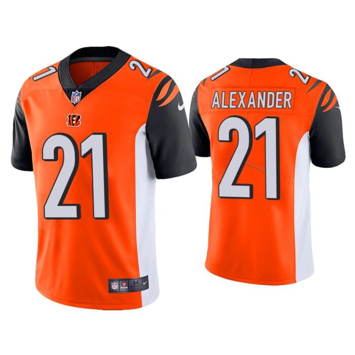 Men Cincinnati Bengals Mackensie Alexander Vapor Limited Orange Jersey