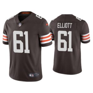 Men Cleveland Browns Jordan Elliott Vapor Limited Brown Jersey