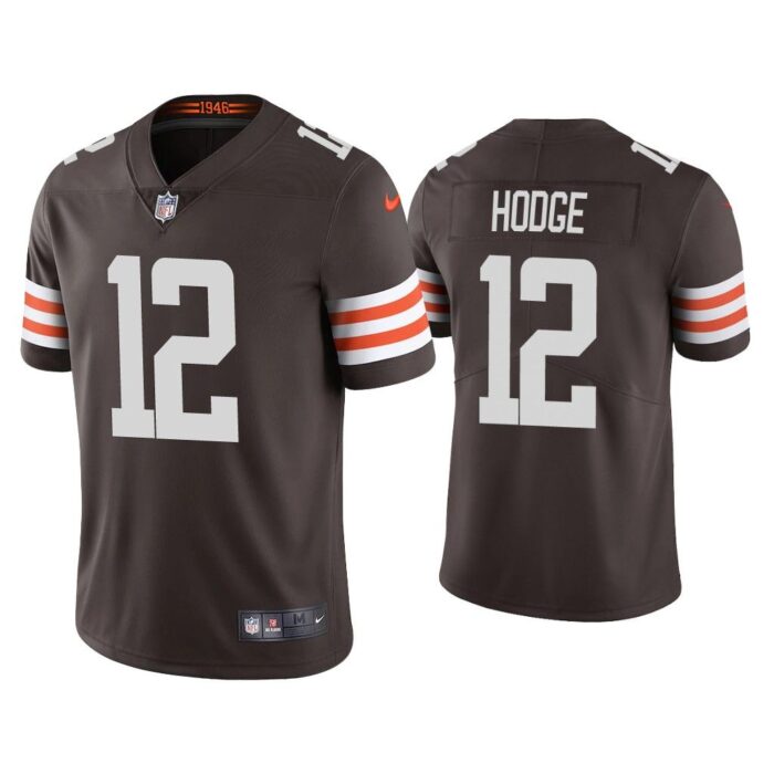 Men Cleveland Browns KhaDarel Hodge Vapor Limited Brown Jersey