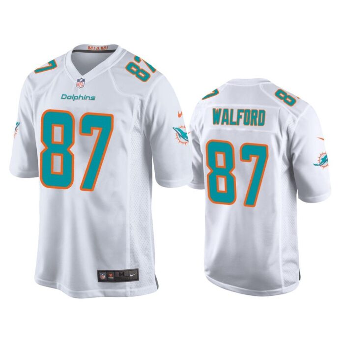 Men Clive Walford Miami Dolphins White Game Jersey