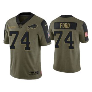 Men Cody Ford Buffalo Bills Olive 2021 Salute To Service Limited Jersey