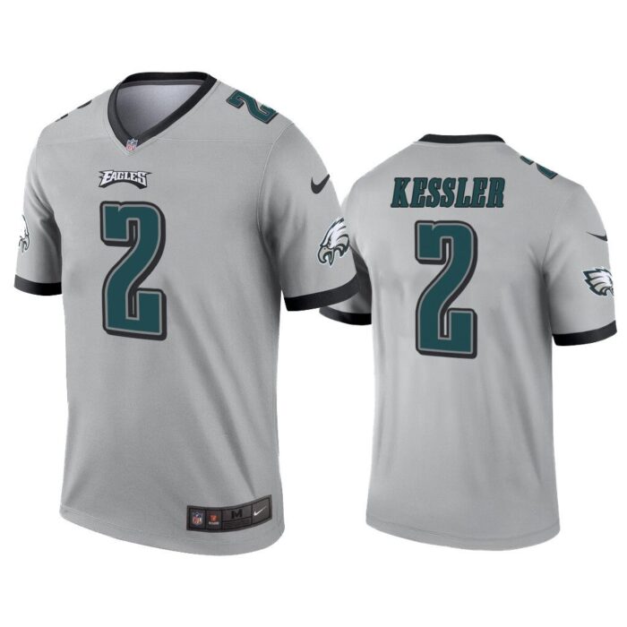 Men Cody Kessler Philadelphia Eagles Silver Inverted Legend Jersey