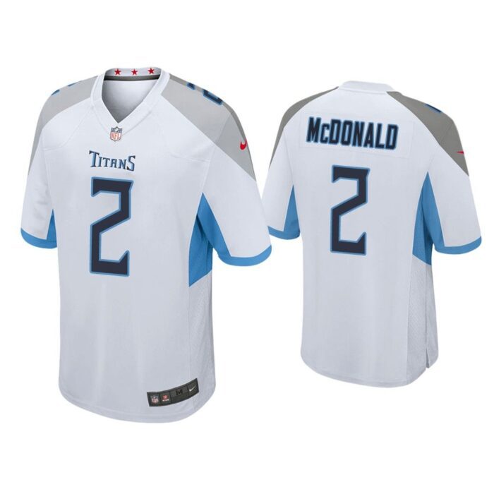 Men Cole McDonald Tennessee Titans White Game Jersey