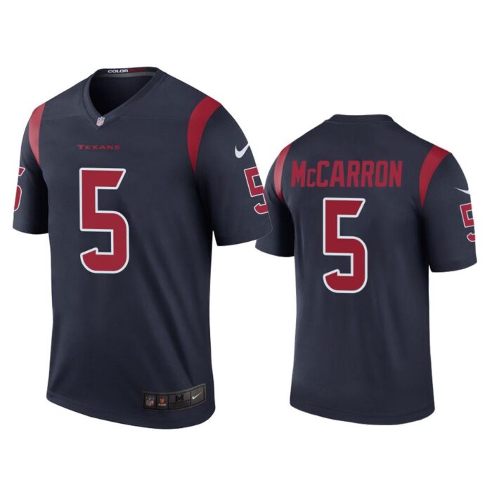 Men Color Rush Legend AJ McCarron #5 Houston Texans Navy Jersey