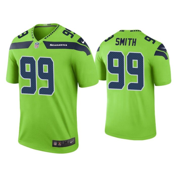 Men Color Rush Legend Aldon Smith Seattle Seahawks Green Jersey