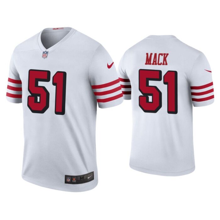 Men Color Rush Legend Alex Mack San Francisco 49ers White Jersey