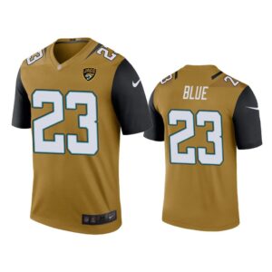 Men Color Rush Legend Alfred Blue #23 Jacksonville Jaguars Bold Gold Jersey