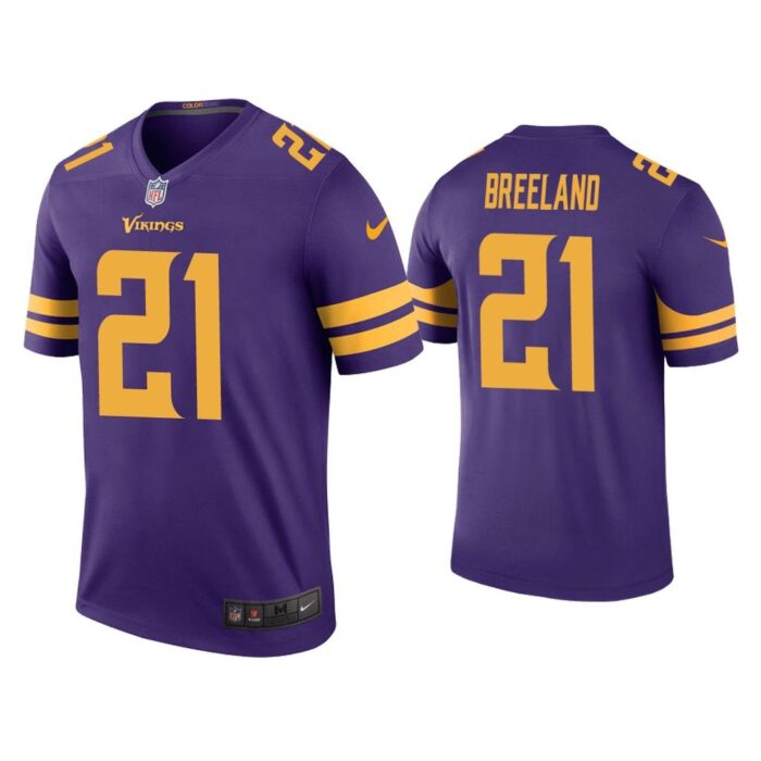 Men Color Rush Legend Bashaud Breeland Minnesota Vikings Purple Jersey