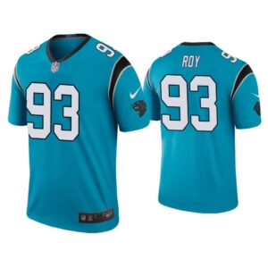 Men Color Rush Legend Bravvion Roy Carolina Panthers Blue Jersey