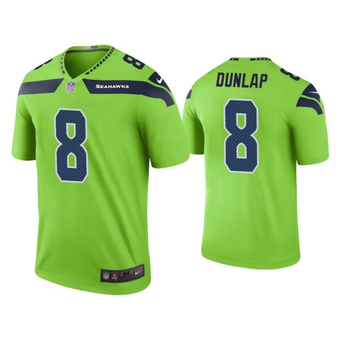 Men Color Rush Legend Carlos Dunlap Seattle Seahawks Green Jersey