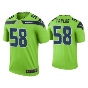 Men Color Rush Legend Darrell Taylor Seattle Seahawks Green Jersey