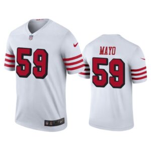 Men Color Rush Legend David Mayo #59 San Francisco 49ers White Jersey