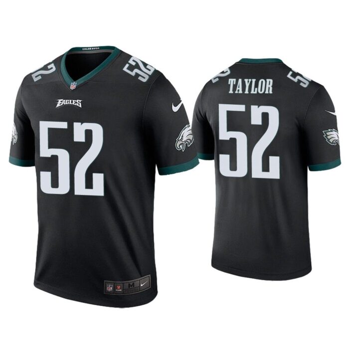 Men Color Rush Legend Davion Taylor Philadelphia Eagles Black Jersey