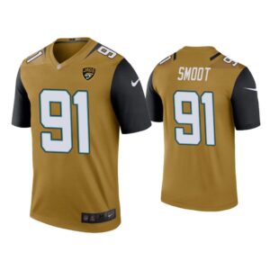 Men Color Rush Legend Dawuane Smoot Jacksonville Jaguars Bold Gold Jersey