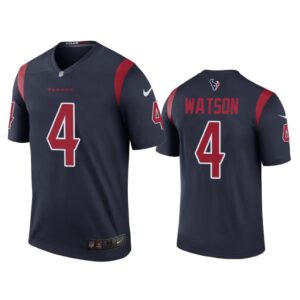 Men Color Rush Legend Deshaun Watson #4 Houston Texans Navy Jersey