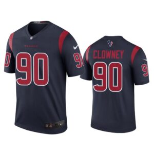 Men Color Rush Legend Jadeveon Clowney #90 Houston Texans Navy Jersey