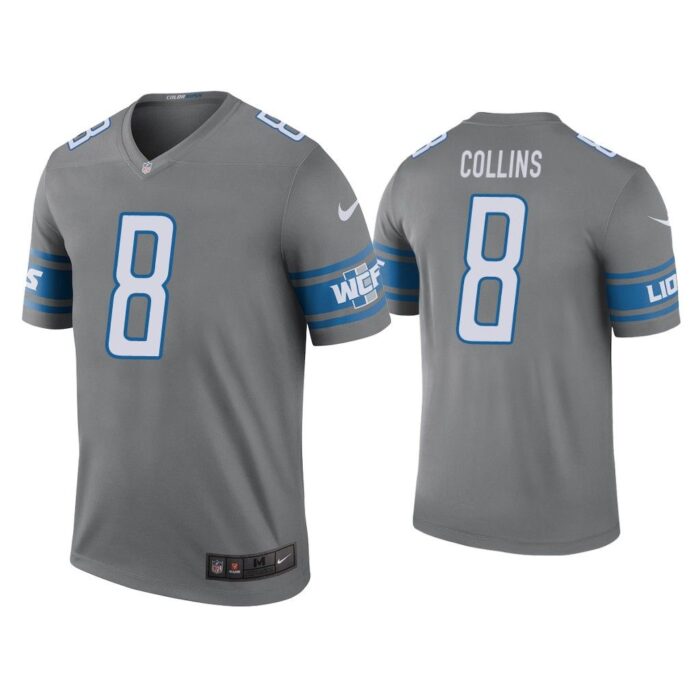 Men Color Rush Legend Jamie Collins Detroit Lions Steel Jersey