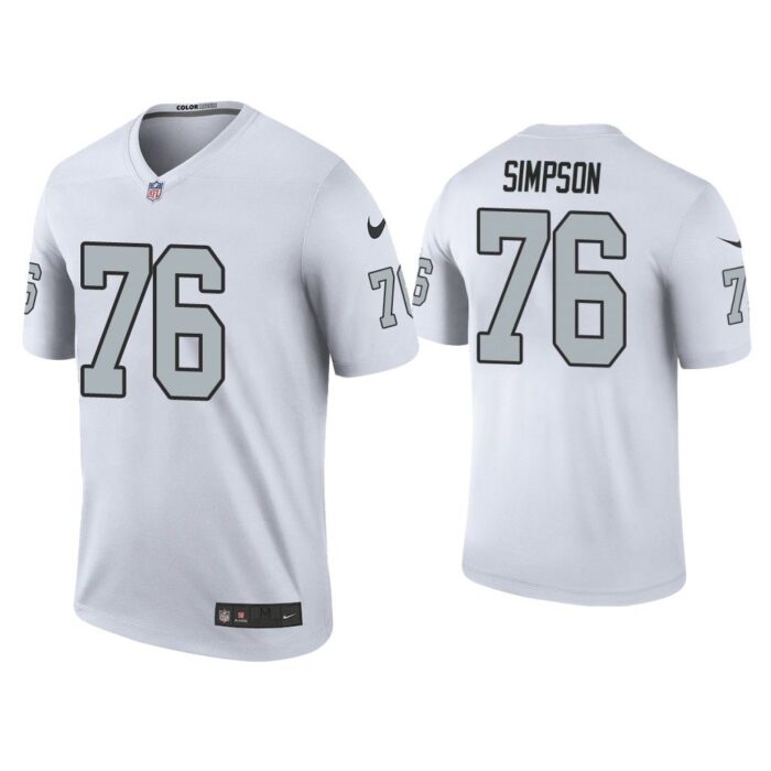 Men Color Rush Legend John Simpson Las Vegas Raiders White Jersey