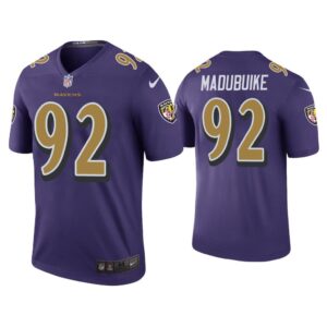 Men Color Rush Legend Justin Madubuike Baltimore Ravens Purple Jersey