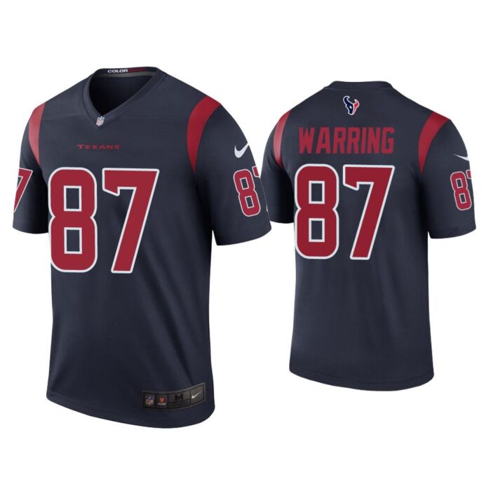 Men Color Rush Legend Kahale Warring Houston Texans Navy Jersey