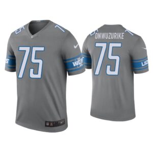 Men Color Rush Legend Levi Onwuzurike Detroit Lions Steel Jersey