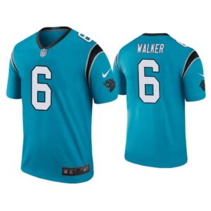 Men Color Rush Legend P.J. Walker Carolina Panthers Blue Jersey