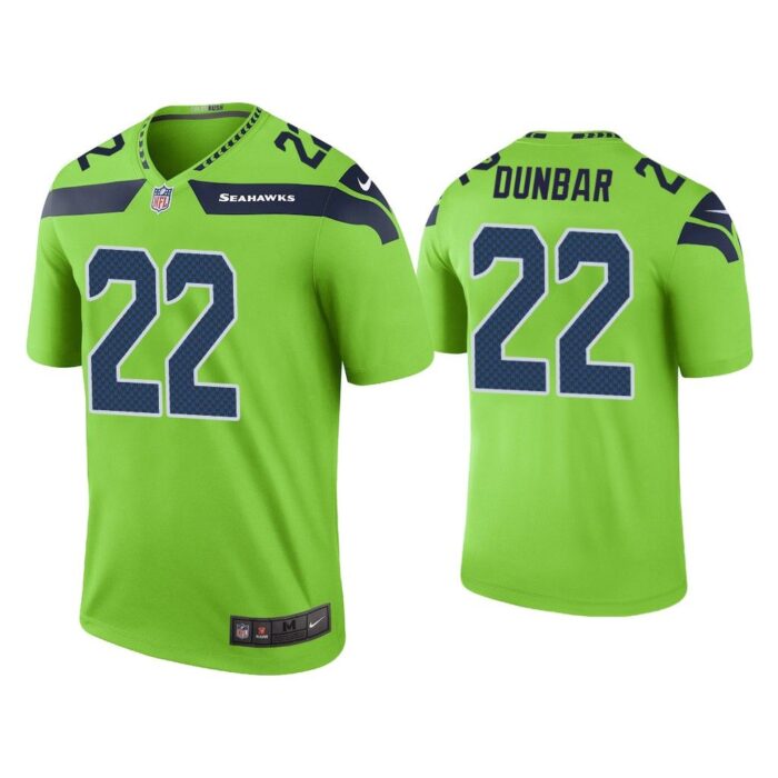 Men Color Rush Legend Quinton Dunbar Seattle Seahawks Green Jersey