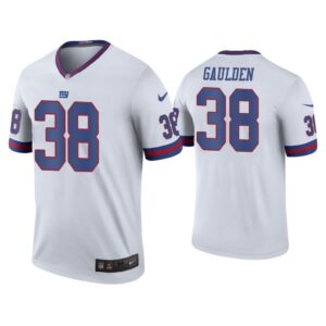 Men Color Rush Legend Rashaan Gaulden New York Giants White Jersey