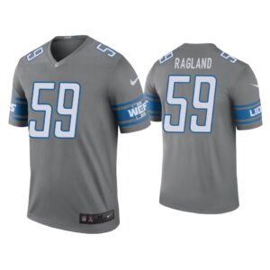 Men Color Rush Legend Reggie Ragland Detroit Lions Steel Jersey