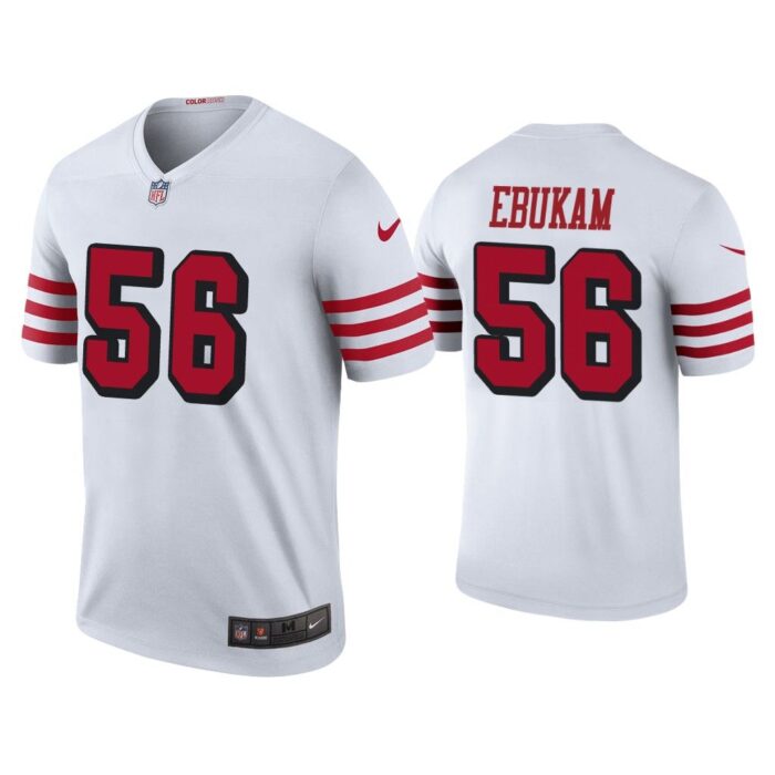 Men Color Rush Legend Samson Ebukam San Francisco 49ers White Jersey