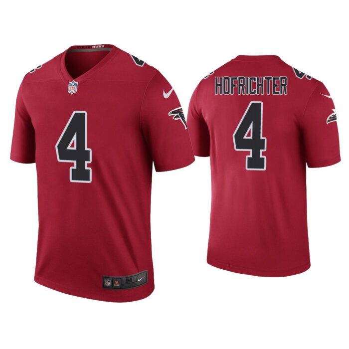 Men Color Rush Legend Sterling Hofrichter Atlanta Falcons Red Jersey