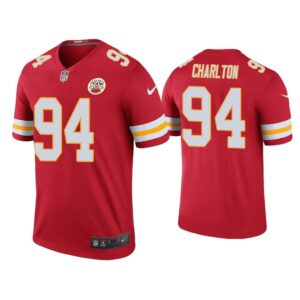 Men Color Rush Legend Taco Charlton Kansas City Chiefs Red Jersey