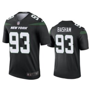 Men Color Rush Legend Tarell Basham #93 New York Jets Black Jersey