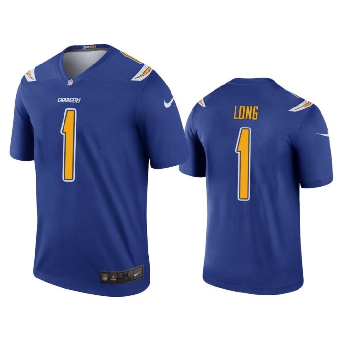 Men Color Rush Legend Ty Long #1 Los Angeles Chargers Royal Jersey