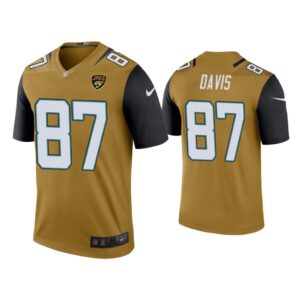 Men Color Rush Legend Tyler Davis Jacksonville Jaguars Bold Gold Jersey