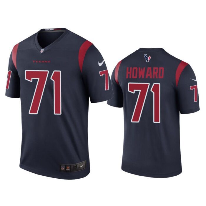 Men Color Rush Legend Tytus Howard Houston Texans Navy Jersey