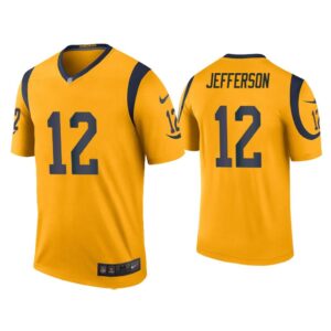 Men Color Rush Legend Van Jefferson Los Angeles Rams Gold Jersey