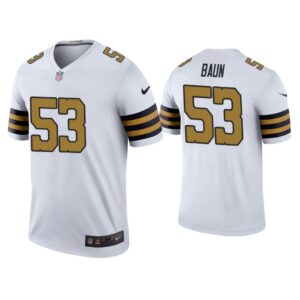 Men Color Rush Legend Zack Baun New Orleans Saints White Jersey