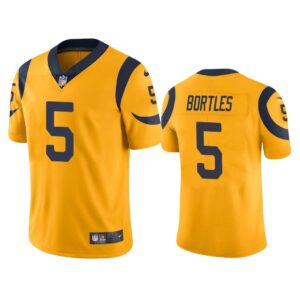 Men Color Rush Limited Blake Bortles #5 Los Angeles Rams Gold Jersey