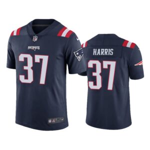 Men Color Rush Limited Damien Harris New England Patriots Navy Jersey