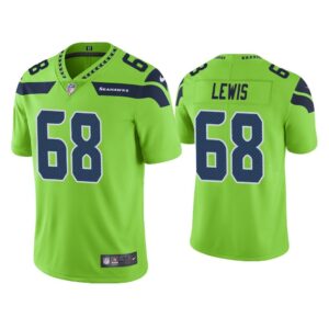 Men Color Rush Limited Damien Lewis Seattle Seahawks Green Jersey