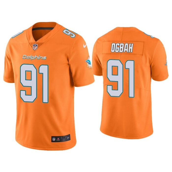 Men Color Rush Limited Emmanuel Ogbah Miami Dolphins Orange Jersey