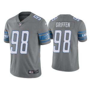 Men Color Rush Limited Everson Griffen Detroit Lions Steel Jersey