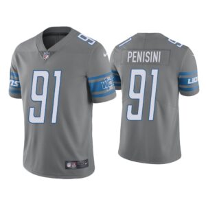 Men Color Rush Limited John Penisini Detroit Lions Steel Jersey