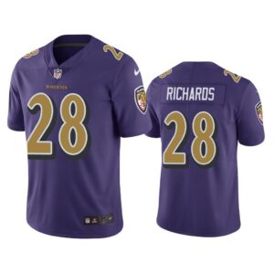 Men Color Rush Limited Jordan Richards Baltimore Ravens Purple Jersey